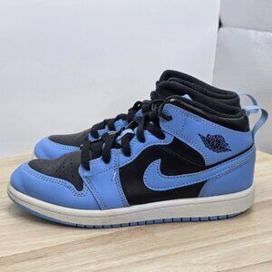 Nike Boys Air Jordan 1 Mid DQ8424-401 Blue Basketball Shoes Sneakers Size 2Y
